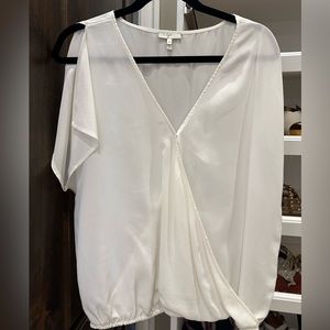 🎉 Clearance Sale! Joie Wrap front split sleeve Silk blouse, ivory/cream, size M